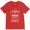 legendary riders are born in 1971 V-Neck Tee