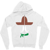 ladies sombrero  funny retro mexico mustache designer Zipper Hoodie