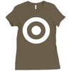 bullseye sticker vinyl decal Ladies Fitted T-Shirt