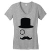moustache gentleman Women's V-Neck T-Shirt
