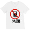 no cell phones V-Neck Tee