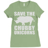 save the chubby unicorns Ladies Fitted T-Shirt