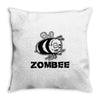 zombie bee Throw Pillow