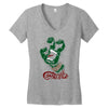 screaming mutant hand Women's V-Neck T-Shirt