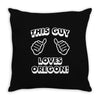 this guy loves oregon Throw Pillow
