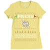 pisces christmas ugly sweater Ladies Fitted T-Shirt