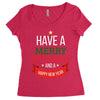have a merry christmas and a happy new year Women's Triblend Scoop T-shirt