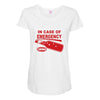 hot sauce emergency Maternity Scoop Neck T-shirt