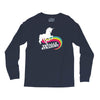 totally straight funny rainbow unicorn gay pride novelty fashion Long Sleeve Shirts