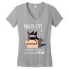 ninja cat Women's V-Neck T-Shirt