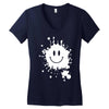 mud splatter smiley face smile forrest gump movie Women's V-Neck T-Shirt