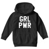 girl power white logo Youth Hoodie