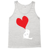 bird love heart animal graph note music party pop art gift Tank Top