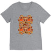 pumpkin pattern V-Neck Tee