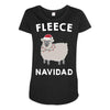 fleece navidad Maternity Scoop Neck T-shirt