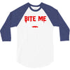 bite me halloween vampire teeth 3/4 Sleeve Shirt