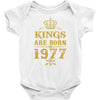 kings are born in 1977 Baby Bodysuit