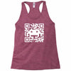space alien qr code Racerback Tank