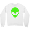 uomo alieno ufo stampa verde fluo divertente mitiche Crewneck Sweatshirt