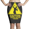 caution shapes being thrown printed Pencil Skirts