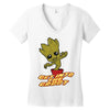 get into the groot! Women's V-Neck T-Shirt