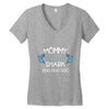 mommy shark doo doo doo Women's V-Neck T-Shirt