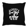 zangief's gym Throw Pillow
