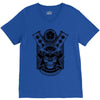 samurai skull V-Neck Tee