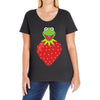 Kermit Strawberry Ladies Curvy T-Shirt