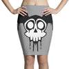 skull mickey cartoon Pencil Skirts