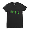morning coffee heatbeat ekg Ladies Fitted T-Shirt