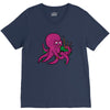 purple octopus playing the bagpipes V-Neck Tee