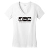 eat sleep game Women's V-Neck T-Shirt