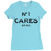no1 cares Ladies Fitted T-Shirt