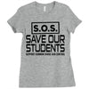 S.O.S. Save Our Students Ladies Fitted T-Shirt