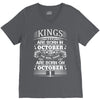 Real Kings Are Born On October 1 V-Neck Tee