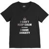 i can't keep calm because i have anxiety V-Neck Tee