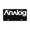 analog white logo License Plate