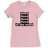 nerd is the word Ladies Fitted T-Shirt