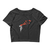 banksy headshot butterfly Crop Top
