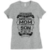 Super Cool Mom Of A Freaking Awesome Son Ladies Fitted T-Shirt