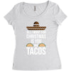 i love you and tacos Women's Triblend Scoop T-shirt