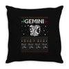 santa gemini christmas ugly t shirts Throw Pillow