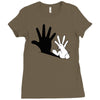 rabbit hand shadow Ladies Fitted T-Shirt