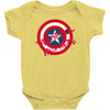 deadpool was here (captain america) Baby Bodysuit