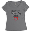 happy 1st father day Women's Triblend Scoop T-shirt