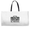 no sleep till preschool Weekender Totes