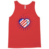 heart us flag 4th july fredom america usa Tank Top