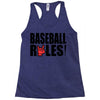 baseball rules Racerback Tank