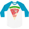 watermelon and beach 3/4 Sleeve Shirt